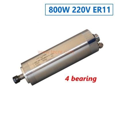 China 800W water cooled spindle motor 4 bearing 220V motor for cnc engraving machine for sale