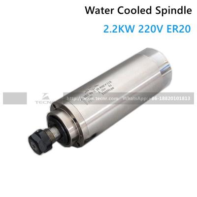 China 2.2KW water cooled spindle motor 220V  ER20 for cnc engraving machine for sale