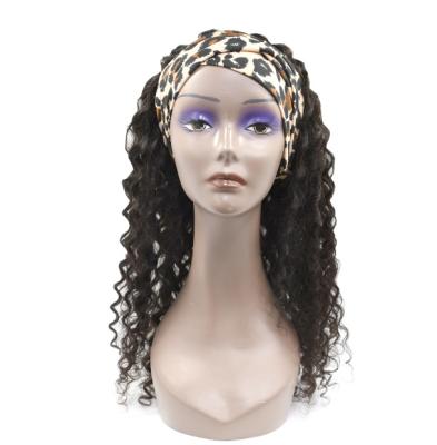 China Viplovely Hair High Quality Hair Band Deep Curly 100% Virgin Hair Wig for sale