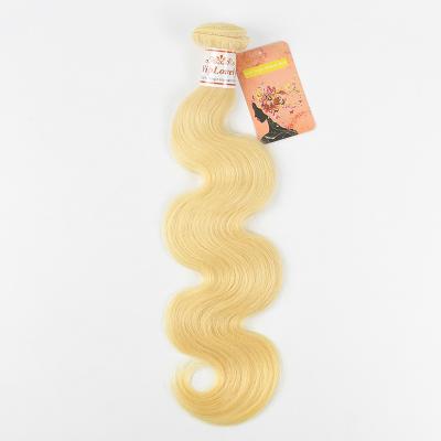 China Good Quality 100% Hair Cuticle Aligned Virgin Hair Color 613 Wholesale Natural Raw Body Wave Human Hair Extensions Vendor Blonde for sale