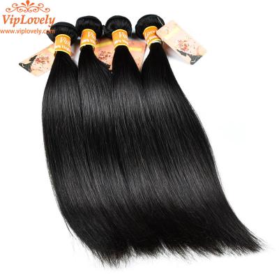 China 2019 Virgin Human Hair Straight Soft Unprocessed Bundle Hair Natural Black Color for sale