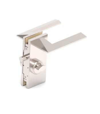 China Modern Glass Patch Lock Mortise Lock With US32D Finish Center Patch Lock Fixture for sale