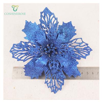 China Fashional Garland Christmas Tree Decoration Pendant 17cm High-grade Gold Powder Phnom Penh Christmas Flower for sale