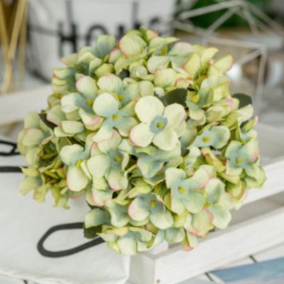 China Wholesale 5 Heads Widely Used Artificial Bulk Hydrangea Touch Real Silk Flower for sale