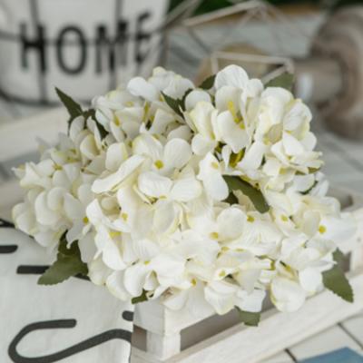 China Wholesale 5 Heads Widely Used Artificial Hydrangea Silk Flower For Home Decoration for sale