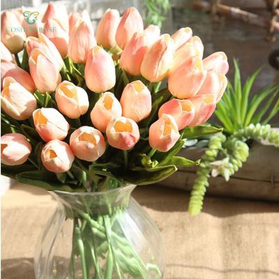 China Indoor Wholesale Coshinerose Real Touch Decorative Artificial Flower PU Latex Tulip For Office Table Decoration for sale