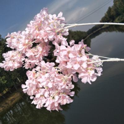 China Artificial Snow Cherry Blossom Tree Branch From Realistic Decorative Flower Factory Directly for sale