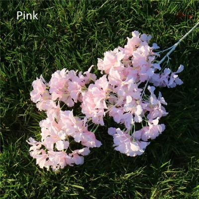 China Natual Touch 2021 New Style Sakura Artificial Cherry Blossoms Silk To Wedding Centerpieces for sale