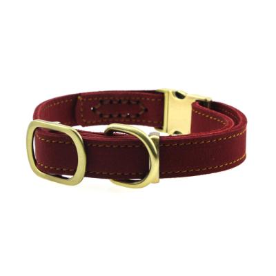 China Custom Factory Designed Custom Adjustable Leather Heavy Duty Dog Collars for sale