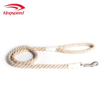 China Sustainable Durable Handmade Cotton Braided Soft Rope Dog Leash For Women, Men And Kids for sale