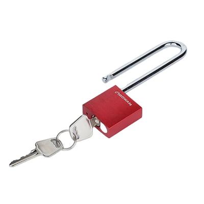 China High Quality Steel and Nylon Security Long Shackle Padlock, 76mm Long Shackle Lockey Lockout Tagout Padlock for sale