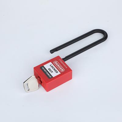 China High Quality Metal Shackle Padlock 76mm Lockout Tagout And Nylon Long Body Security Shackle for sale