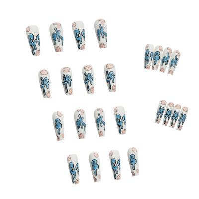 China French T Shape False Nail Art Acrylic Adhesive Nail Tips Manicure Extension Long Nail Tips NTB215 for sale