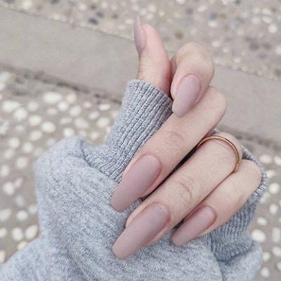 China French European Style Press On Nails Solid Color 24 Case Pcs*1 Winter Nail Decorations Mats Nails NTB026 for sale