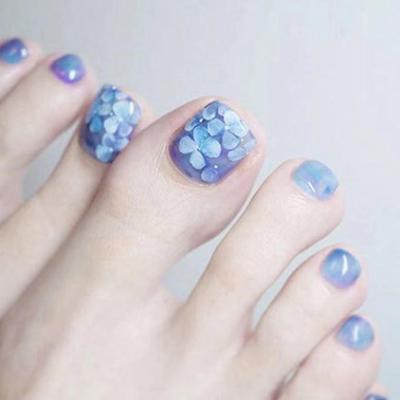 China 1 Pcs Case*24 Luxury French Gel Press On Toe Nail Tips Private Label Short Press On Toe Nails NTB027 for sale