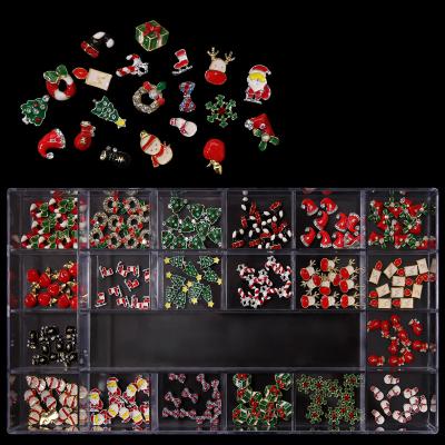 China Nail Art Beauty DIY 240 pcs Case Package Nail Christmas Sticker Rhinestone Mixed Designs Metal Stud Rhinestone NRB025 for sale