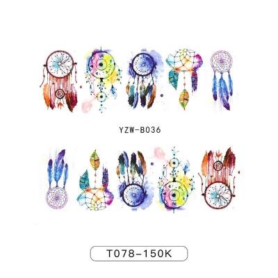 China hot dreamy Amazon Catcher Water Transfer Decal Stickers 2d Nail Art DIY Decoration 1 Sheet Nails Decoration Water Tattoo Sticker NTWS001 for sale