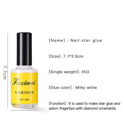 China Star Foil Bonding Transfer 15ml For Gel Nail Strong Glue Gel Nail Polish Lacquer Varnish Manicure Tools Sticky Adhesive UV Glue GL0 for sale