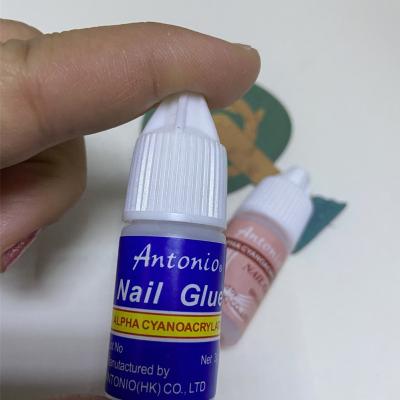 China Fake Nails Stones And Craft Waterproof 3G Nail Glue Bottle Professional Pink Blue Glue For Nail Art Tips Decoration Acrylic Plastic Acrylic Glue for sale