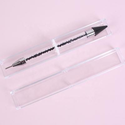 China Nail Art Rhinestone NAIL Picking Pen Double-Heads Nail Carving Pressing Wax Pen Crystal Beads Handle Rhinestone Pen for sale