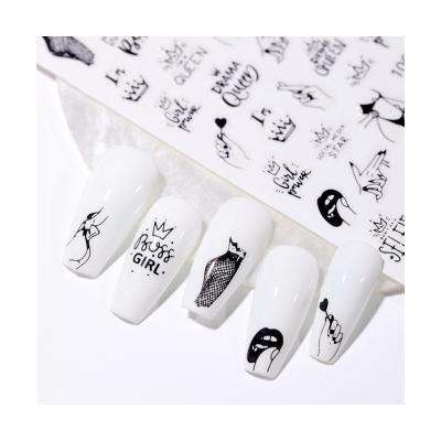 China Hot Selling Cheap Custom Nail Art Beauty DIY Fashion Nail Art Design Stickers Waterproof for sale