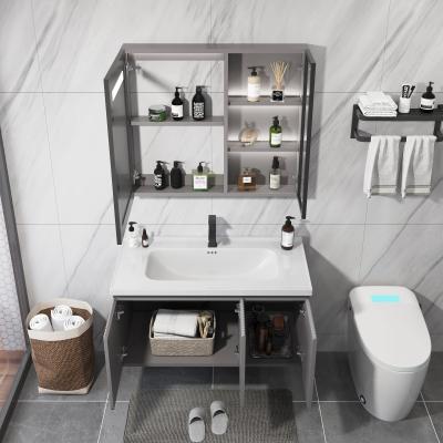 China Modern High Quality Mirror Storage Washroom Bathroom Cabinets Modern Cabinet With Sink for sale