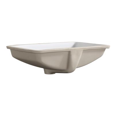 China Bathroom Sink Modern Minimalist Style Rectangular Ceramic Under Counter Basin for sale