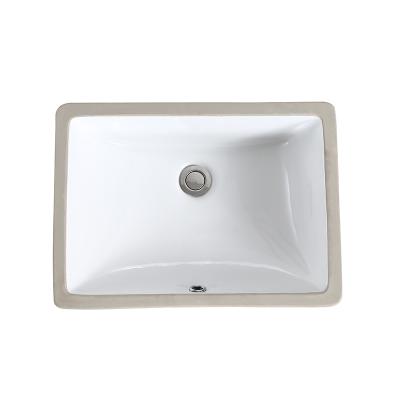 China Modern Porcelain White Rectangular Under Counter Sink Without Faucet for sale