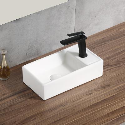 China Modern Bathroom Customized Glossy White Small Size Vessel Basins Sinks for sale