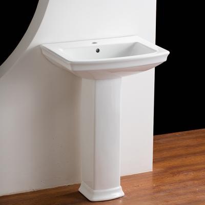 China 2022 Modern Special Design Widely Used Hand Wash Basin With Pedestal Price Pedestal Wash Basin for sale