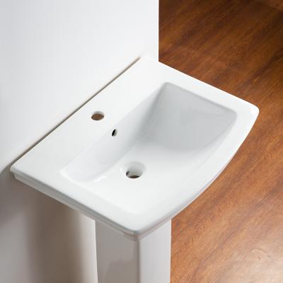 China Good quality modern hot selling hand wash basin with pedestal price pedestal washbasin for sale