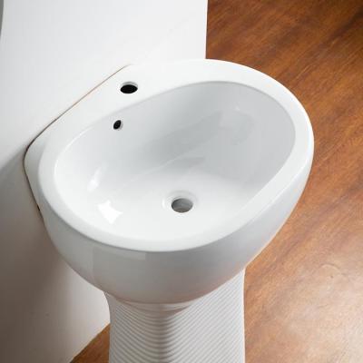 China Quality Guaranteed Modern Single Hand Wash Basin With Pedestal Price Pedestal Wash Basin for sale