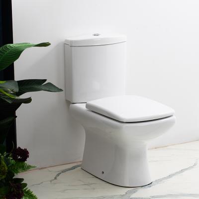 China Custom High Quality Modern Simple Style Automatic Operation Flushing Two Piece Toilet for sale