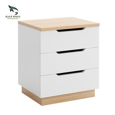 China Nachttisch Wood Modern Storage Customization Bedroom Furniture Drawer Bedside Table Nightstands Wood Cabinets for sale