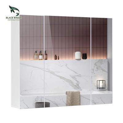 China Modern Other Furniture Set Free Doors Modern Bins Storage Mirror Wall Mounted Bathroom Cabinets for sale