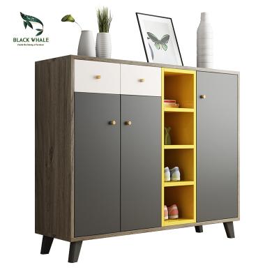 China Modern Wooden Storage Living Room Furniture Wooden Shoe Storage Cabinet Shoe Cabinet for sale