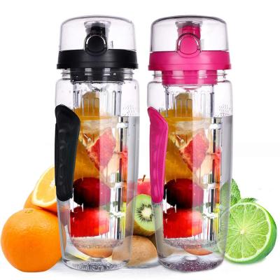 China Custom logo designer fruit infuser viable high quality reusable drinking tritan plastic water bottle Custom logo for sale