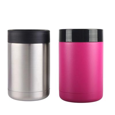 China Food Grade 304 Vacuum Double Walled Beer Can Cooler Sustainable Stainless Steel Material Eco-Friendly for sale