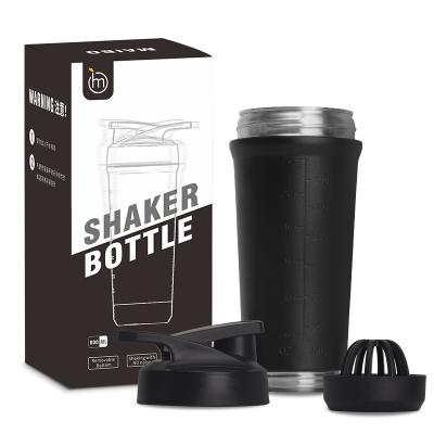 China Viable Factory Logo Leak Proof BPA Free Custom Gym Stainless Steel Protein Shaker Bottle for sale