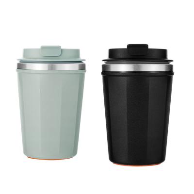 China Sustainable Customized Bottom Sucker Fixed Double Walled Coffee Travel Mug for sale