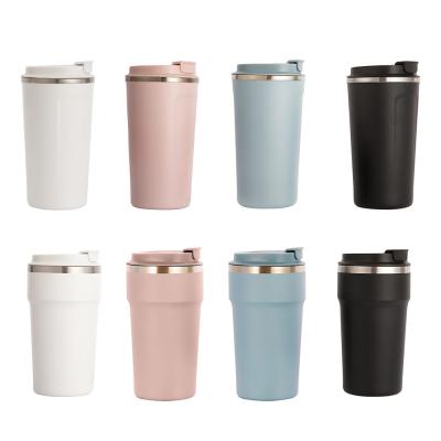 China 350ml 500ml Stainless Steel Viable Leakproof Screw Lid Eco Friendly Travel Insulated Coffee Mug for sale