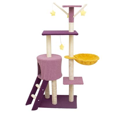 China Factory Direct Sale Sustainable Price Pet Products For Small Cats Climbing Trees Tower House Cat Scratcher Tree for sale