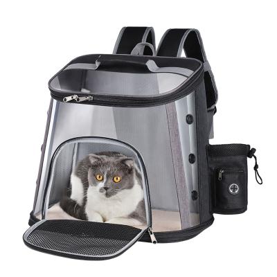 China New Stocked Pet Carrier Take Out Portable Transparent Oxford Solid Color Dog Supplies Dog Carrier Backpack Factory Direct Bag for sale