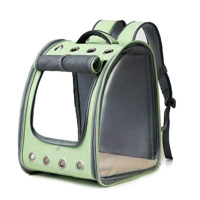 China New PVC Transparent Folding Stocked Breathable Luxury Pet Carrier Backpack for sale