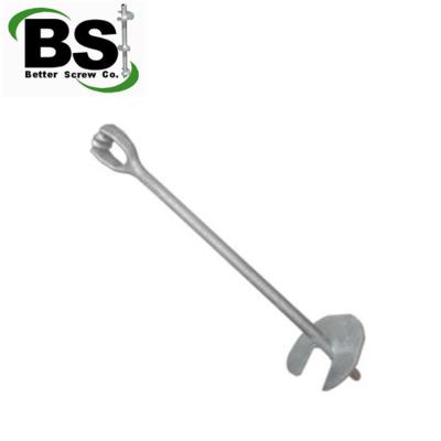 China Concrete Electricity Bolt Construction Accessory Hot Dipped Galvanized Steel No Spanner Ground Screw Anchor / Porcelain For Construction for sale