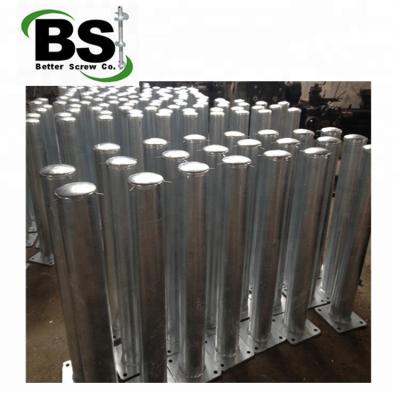 China Corrosion Prevention Top Heavy Duty Fixed Hot Dipped Galvanized Steel Bollards for sale