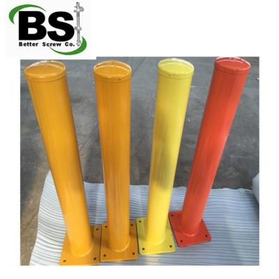 China Corrosion Prevention Top Manual Steel Parking Bollard Steel Bollard For Road Safety for sale