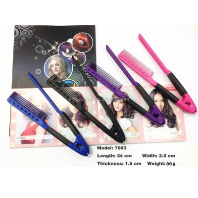 China Salon Professional Foldable Plastic Hair Salon Straightening Comb 7003Hair Innovative Clip-Type Comb for sale