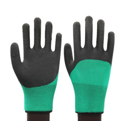 China Topwill Private Label Durable Cheap Gloves Black Latex Rubber Dipped Gloves Work Safety Men Women Gardening Gloves For Fishing for sale