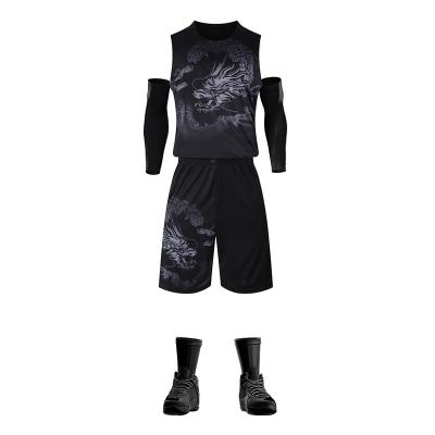 China Antibacterial it is worth shopping pattern printed basketball fitness sports uniform basketball uniform for sale